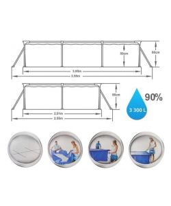 Piscina rettangolare Deluxe Splash Frame New