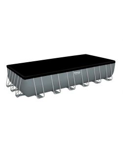 Bestway Piscina Rettangolare Power Steel - Grigio Bianco - 732x366x132 cm
