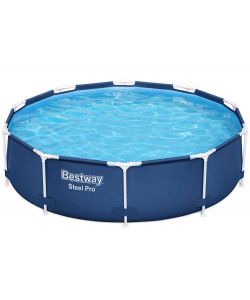 Bestway Piscina Fuoriterra Rotonda Blu Scuro 305x76 cm con Pompa Filtro