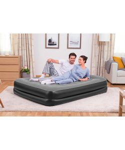 Bestway Materasso gonfiabile matrimoniale 203x152x46 cm Nero-Grigio