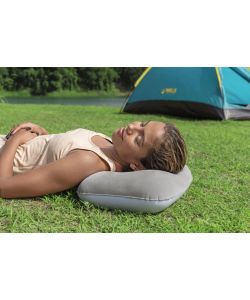 Bestway Cuscino Da Viaggio Gonfiabile Ergonomico - Blu o Grigio