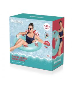 Bestway Poltrona Ciambella Fashion Corallo 107x113 cm Gonfiabile per Bambini