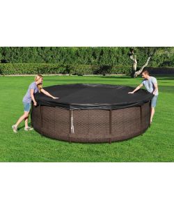 Bestway Copertura Piscina Steel Frame - Antracite -  366 cm