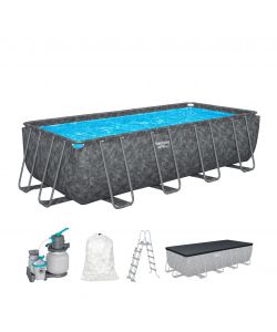 Bestway Piscina fuori terra APX 365 549x274x132 cm Grigio Scuro