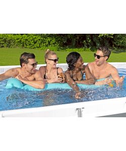 Bestway Piscina fuori terra rettangolare 404x201x100 cm grigio