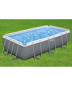 Bestway Piscina fuori terra rettangolare 404x201x100 cm grigio