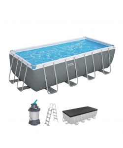 Bestway Piscina Rettangolare Steel Pro MAX 4,88m Grigio con Filtri