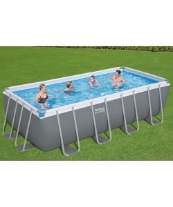 Bestway Piscina Rettangolare Steel Pro MAX 4,88m Grigio con Filtri
