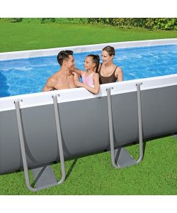 Bestway Piscina Rettangolare Steel Pro MAX 4,88m Grigio con Filtri