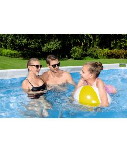 Bestway Piscina Rettangolare Steel Pro MAX 4,88m Grigio con Filtri