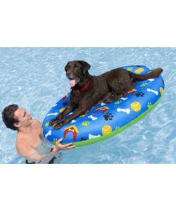 Bestway Materassino per cani blu 156x112 cm con rivestimento sfoderabile