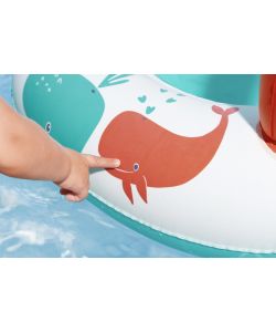Bestway Canotto per Bambini Comfort Plush Turchese 84x67 cm con Parasole
