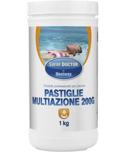 Pastiglie multiazione per piscine da 200 g, confezione da 1 kg Bestway