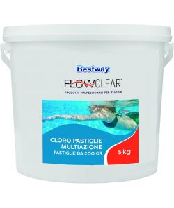 Pastiglie multiazione per piscina da 200 g, confezione da 5 kg Bestway