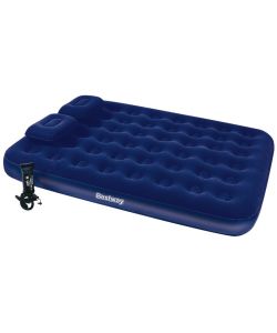 Bestway Materasso Gonfiabile Floccato con Cuscino e Pompa 203x152x22cm