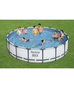 Bestway Piscina Fuori Terra Rotonda 549x122 cm Grigio con Pompa Filtro