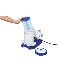 Bestway Pompa Filtro 370W 9463Lt/h per Piscina Nero Grigio 41cm