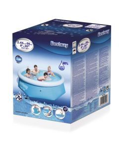 Bestway Set per Piscina Gonfiabile Fast Rotonda 244x66 cm 57265