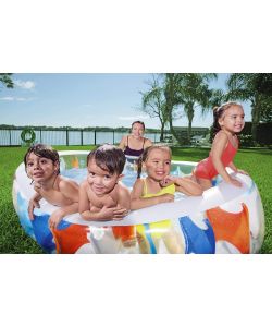 Bestway Piscina Gonfiabile Ovale 229x152x51 cm Multicolore Portatile