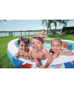 Bestway Piscina Gonfiabile Ovale 229x152x51 cm Multicolore Portatile