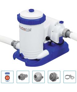 Bestway Pompa con Filtro per Piscina Flowclear 9463 L/h