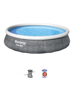Bestway Piscina Fast Set Rotonda 3.96m x 84cm con Pompa Filtro