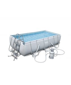 Bestway Piscina Rettangolare Power Steel - Chiaro - 404x201 cm