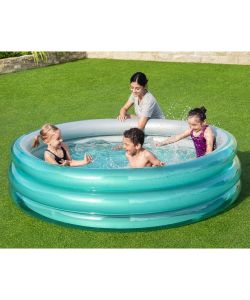 Bestway Piscinetta per Bambini Rotonda 201x53 cm Nero Metallico