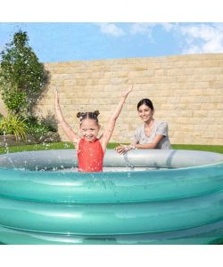 Bestway Piscinetta per Bambini Rotonda 201x53 cm Nero Metallico