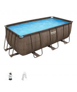 Bestway Piscina Power Steel Rattan - 4.12 x 2.01 x 1.22 m