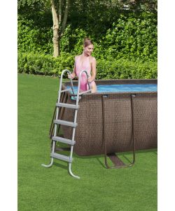 Bestway Piscina Power Steel Rattan - 4.12 x 2.01 x 1.22 m