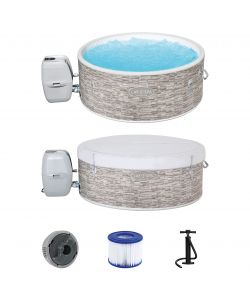 Bestway Idromassaggio gonfiabile Vancouver 155x60 cm grigio per 5 persone