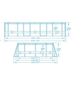 Bestway Piscina Fuoriterra Power Steel - Ovale - 427x250x100cm