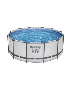 Bestway Piscina Fuori Terra Rotonda 366x122 cm Grigia con Pompa e Scaletta