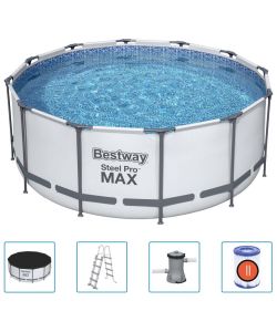 Bestway Set Piscina Steel Pro MAX Rotonda 366x122 cm