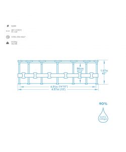 Bestway Piscina Rotonda Steel Pro Max Ø 457 x 107 cm Grigio con Pompa
