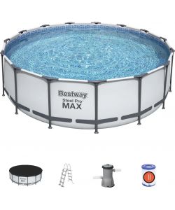 Bestway Piscina Fuori Terra Rotonda Blu 457x122 cm con Pompa Filtro