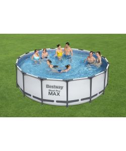 Bestway Piscina Fuori Terra Rotonda Blu 457x122 cm con Pompa Filtro