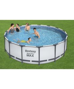 Bestway Piscina Fuori Terra Rotonda Blu 457x122 cm con Pompa Filtro