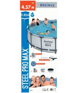 Bestway Piscina Fuori Terra Rotonda Blu 457x122 cm con Pompa Filtro