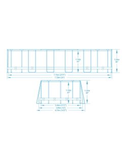 Piscina fuori terra Bestway Power Steel ovale 732x366x122cm