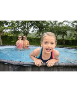 Bestway Piscina Fuori Terra Steel Pro Max 427x107 cm Effetto Legno Scuro