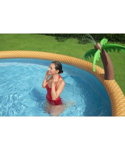 Bestway Piscina Gonfiabile Tonda 457x84 cm Fantasia Floreale con Pompa