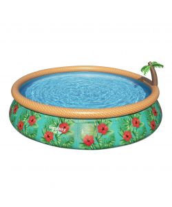 Bestway Piscina Gonfiabile Tonda 457x84 cm Fantasia Floreale con Pompa