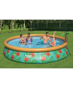 Bestway Piscina Gonfiabile Tonda 457x84 cm Fantasia Floreale con Pompa