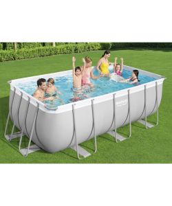 Bestway Set Piscina Power Steel Rettangolare 412x201x122 cm