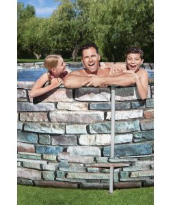 Bestway Piscina Ovale Power Steel Comfort Jet 610x366 cm con LED