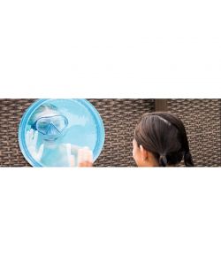 Bestway Piscina Power Steel Rotonda 488x122 cm Effetto Rattan Marrone