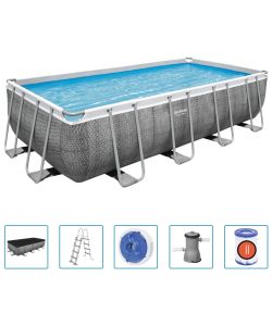 Bestway Power Steel Set Piscina Rettangolare 488x244x122 cm