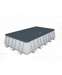 Bestway Telo Copripiscine Steel Rettangolare - Grigio - 732x366 cm